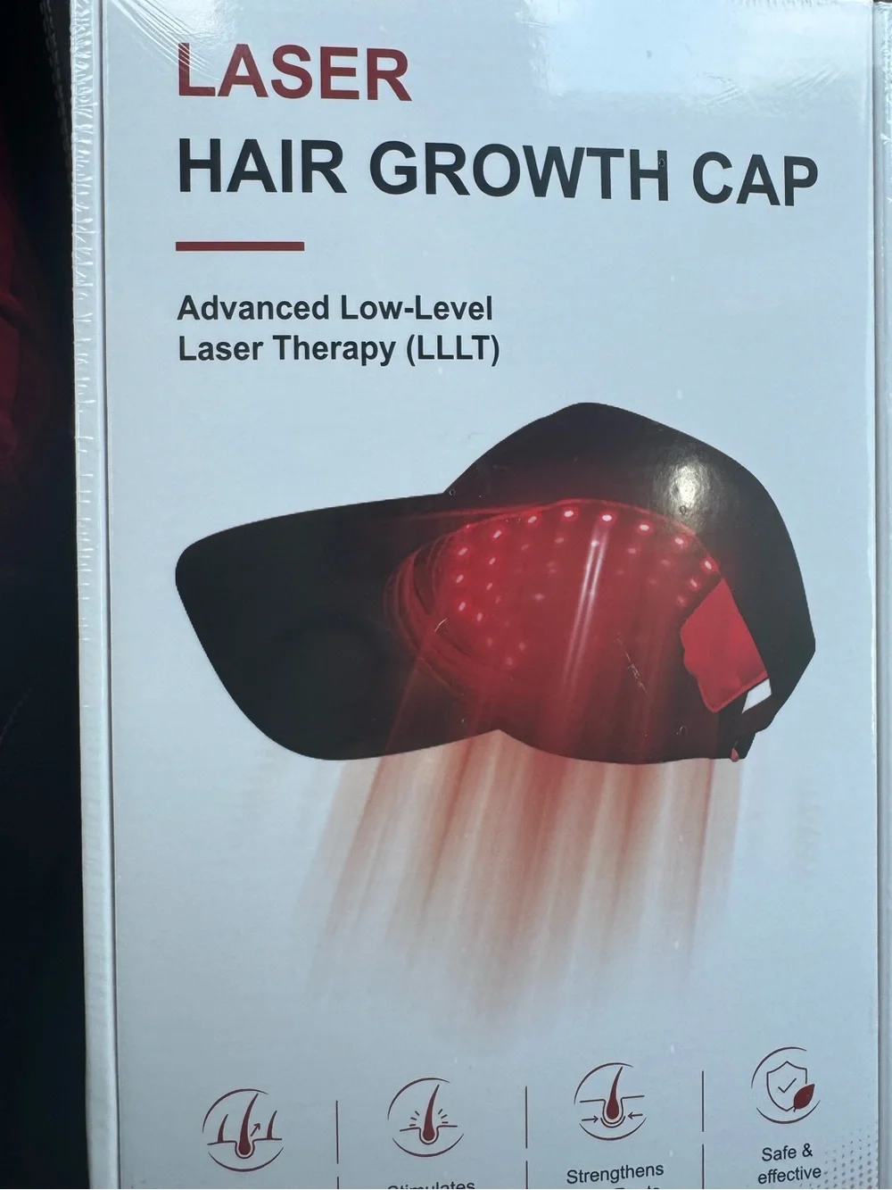 Red Light Therapy Hair Growth Cap – 650nm LLLT, Rechargeable,Blue Hair Growth